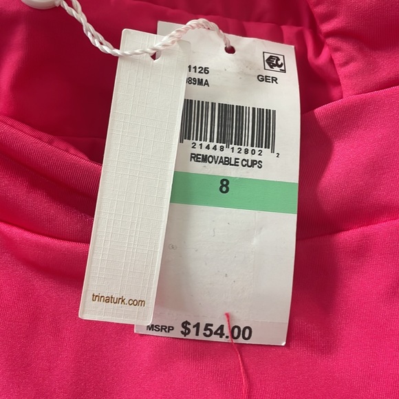 NWT TRINA TURK Monaco Ruffle Over The Shoulder One Piece Swimsuit - Picture 14 of 16